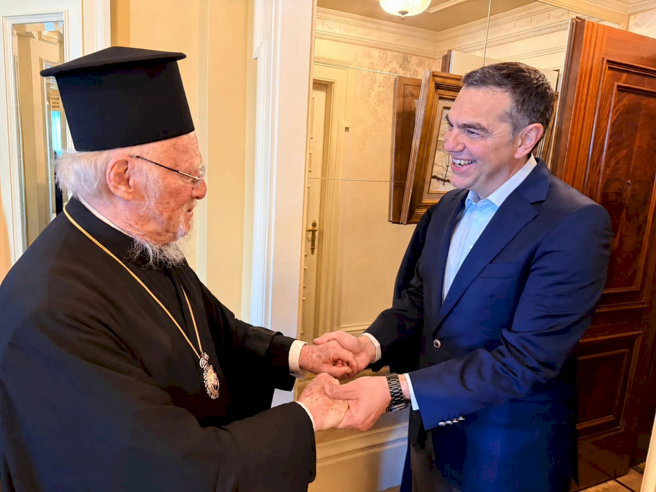 Αλέξης Τσίπρας – Βαρθολομαίος: Συνάντηση με φόντο Γάζα, Ουκρανία και θρησκευτική διπλωματία